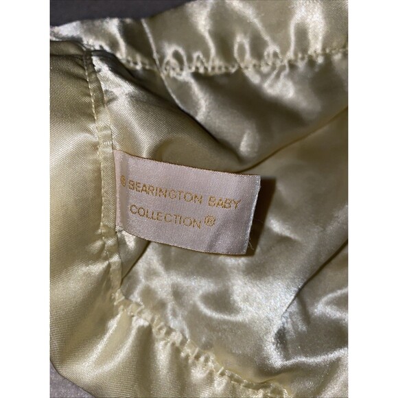 Bearington Baby Plush Bear 14" Cream Light Yellow Satin Security Blanket Lovey - Picture 6 of 8